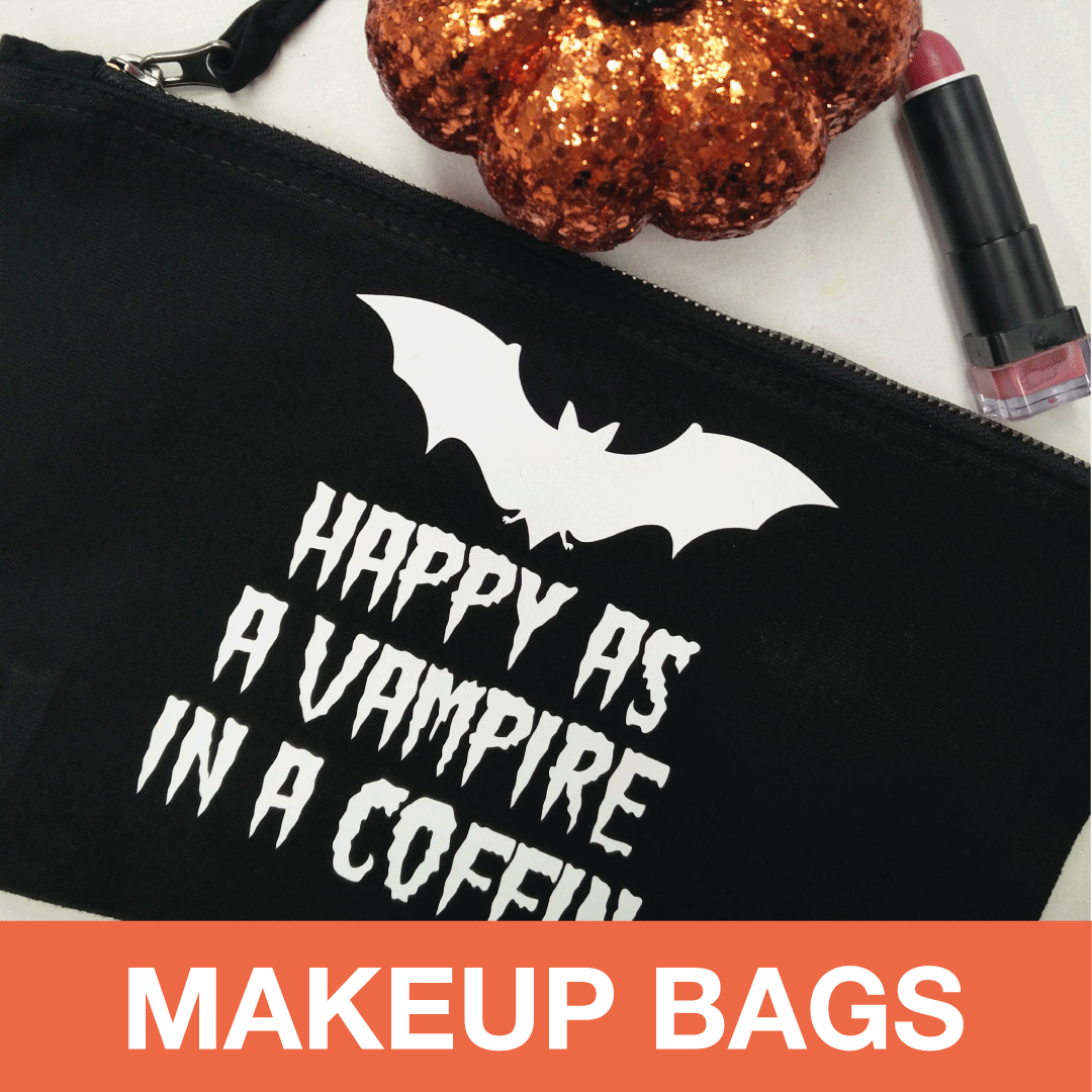 halloween makeup and toiletry bags
