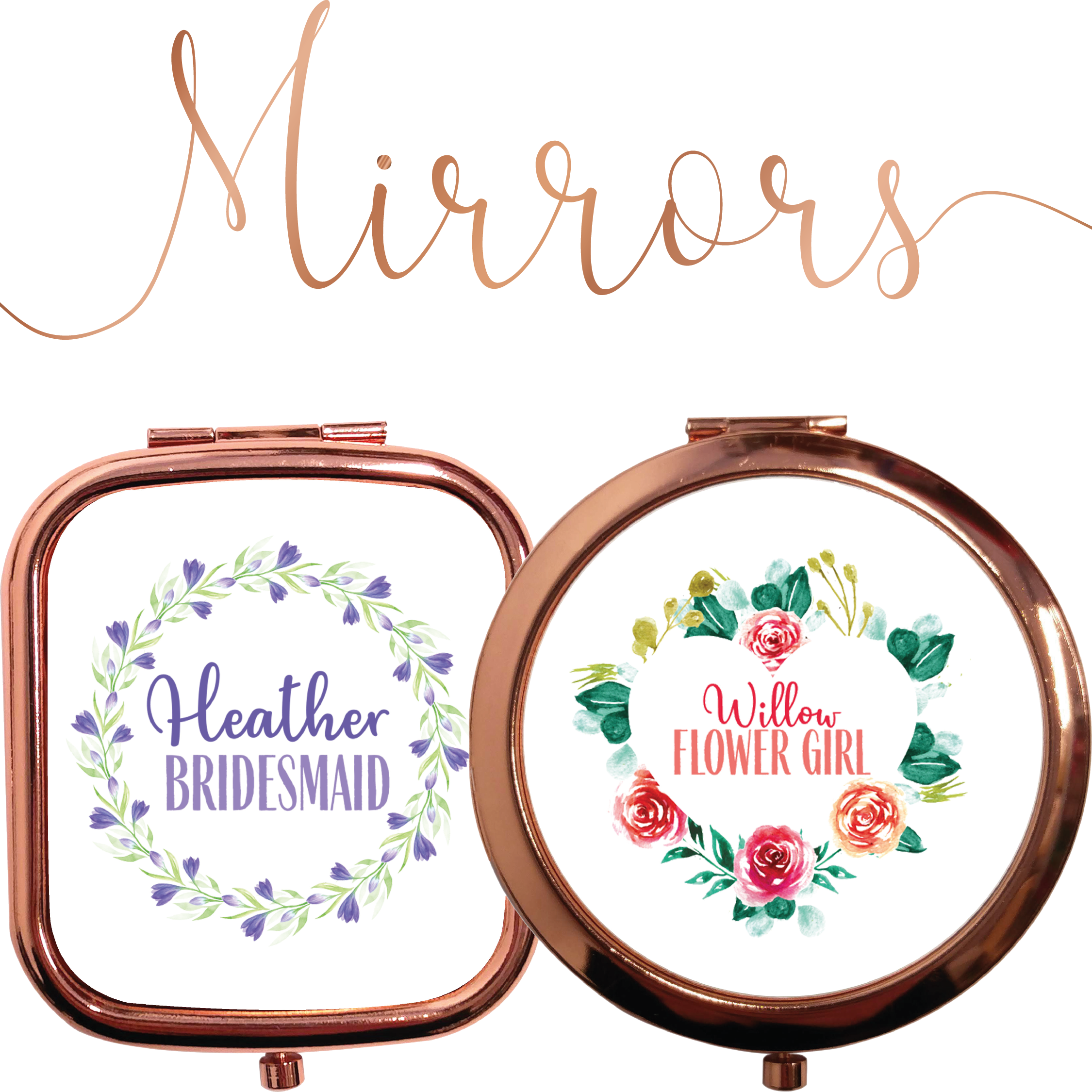 wedding themed mirrors