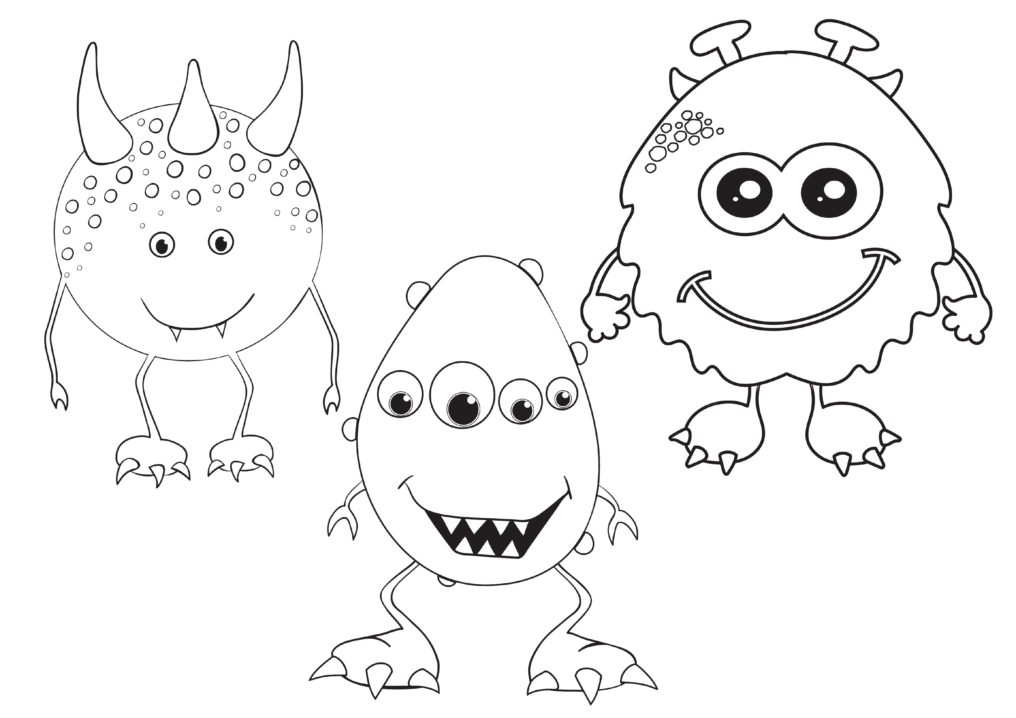 monster colouring in free downloadable