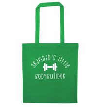 Grandad's little bodybuilder green tote bag