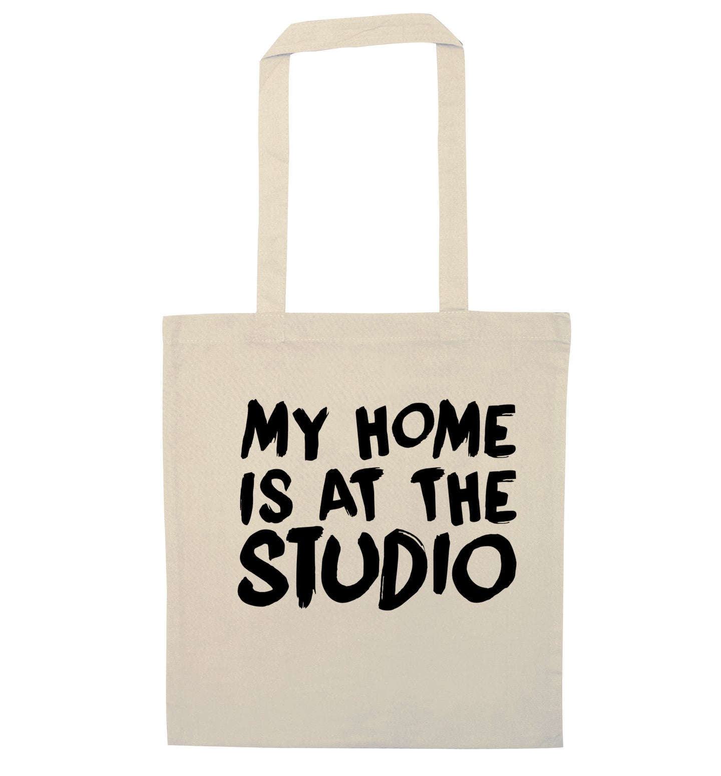 My home is at the studio natural tote bag