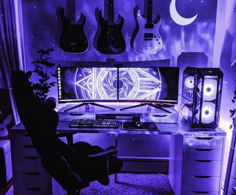 Featured image of post Purple Gaming Setup See more ideas about gaming setup gaming room setup game room design
