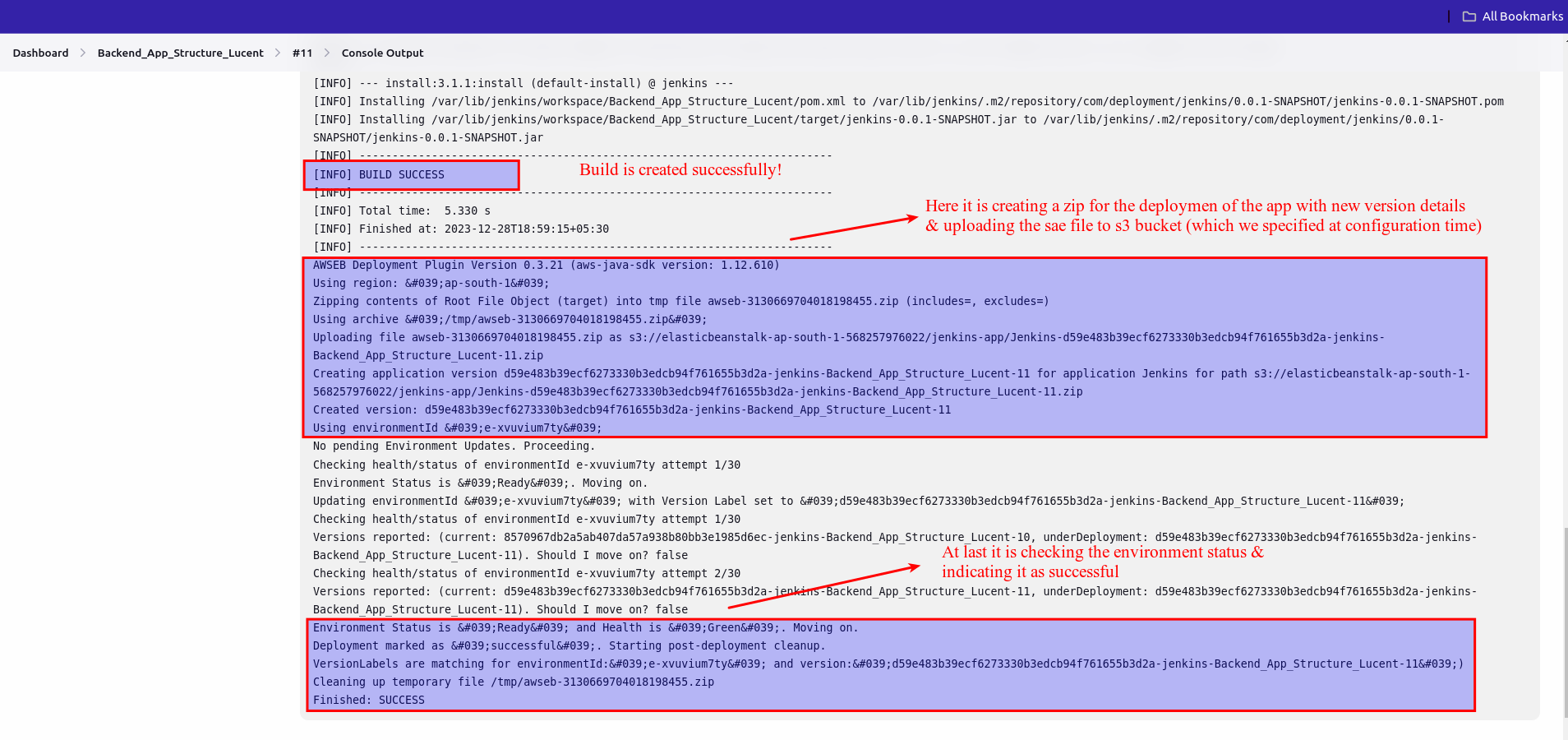 18 - Checking the logs & execution on jenkins (3)