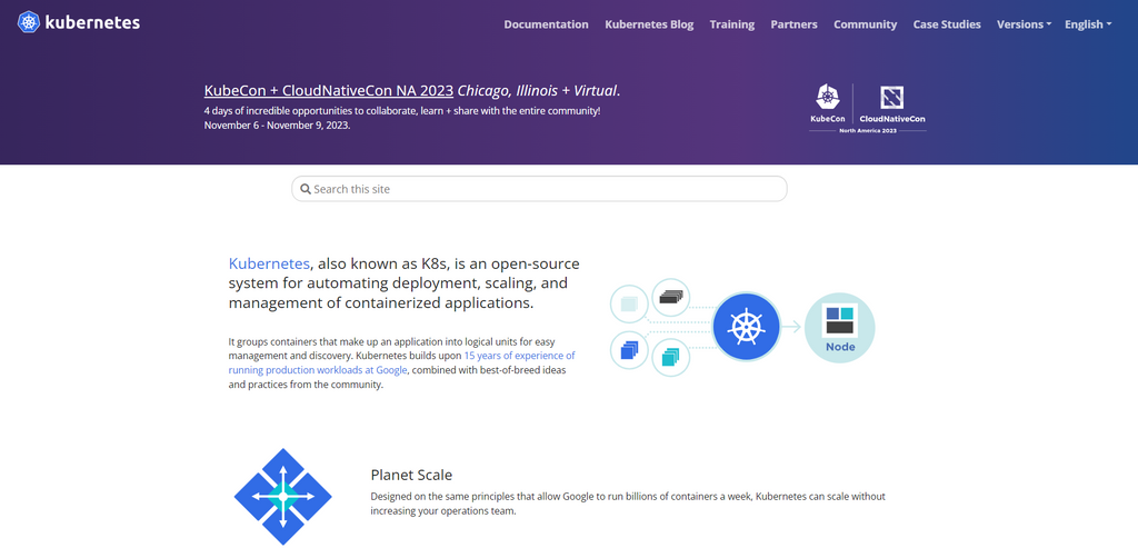 Kubernetes website
