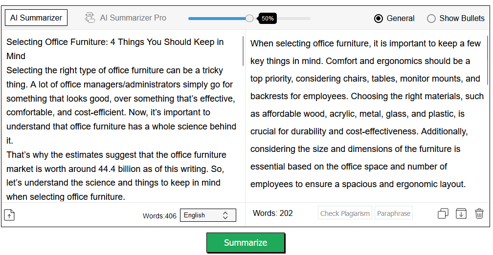 Try Different Summary Types & Lengths - Lucent Innovation