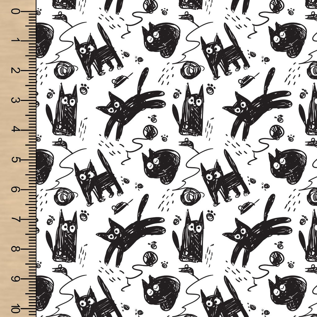 Scratchy Cats Flannel – Bare Necessities Fabrics
