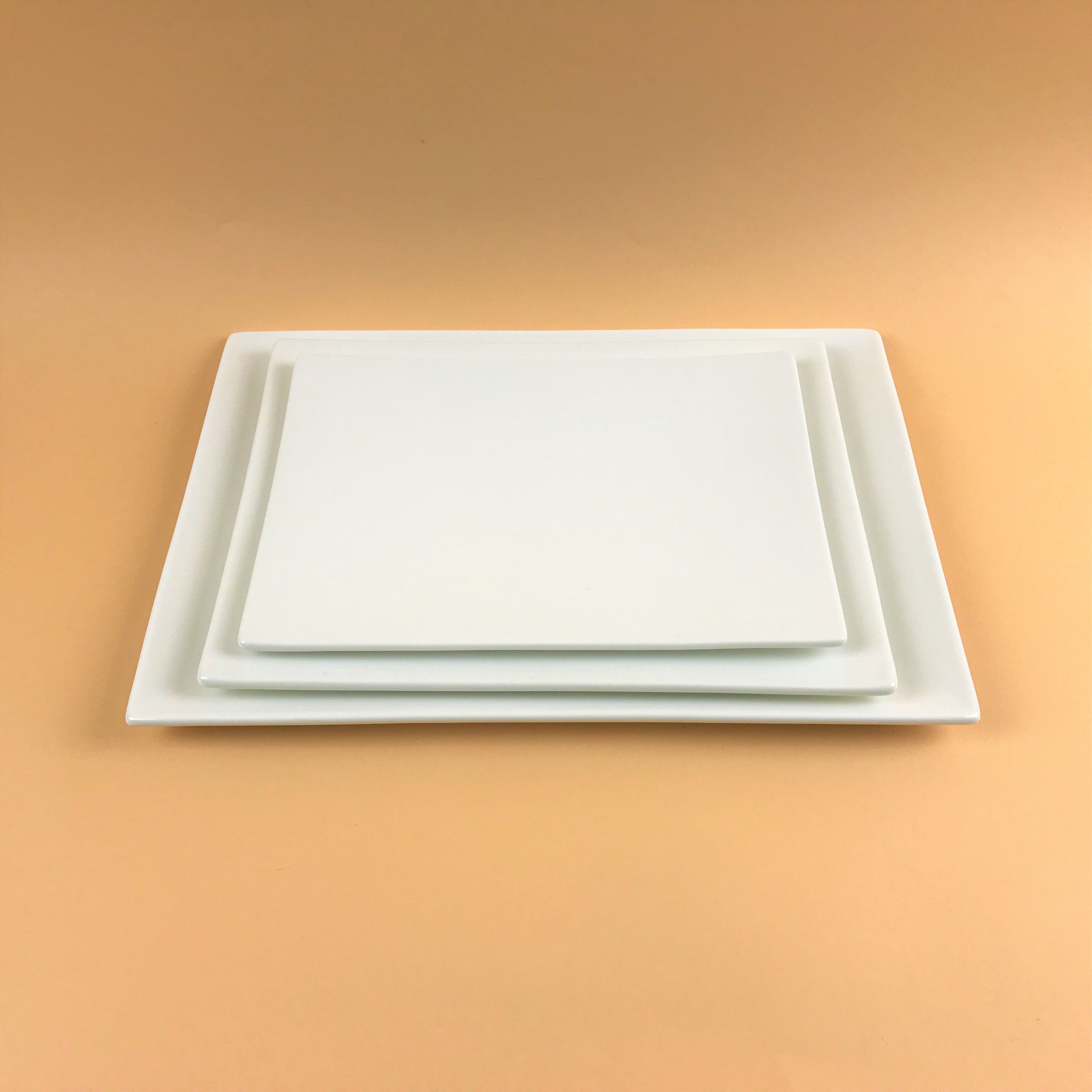 Heavy Duty Restaurant-Use White Square Plates in 6 sizes, 5 1/4 