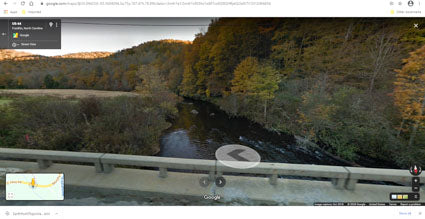 Google Earth street view of river in NC. 