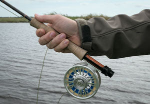 The finger pinch - anchoring y our line against the rod grip.