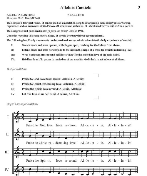 Alleluia Canticle Song Lyrics (PDF Download) Herald