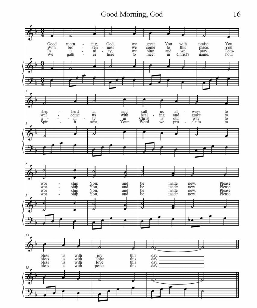 Good Morning, God Sheet Music (PDF Download) – Herald House