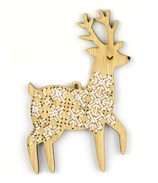 Wood Cross Stitch Ornament Kit - Jolly St. Nick