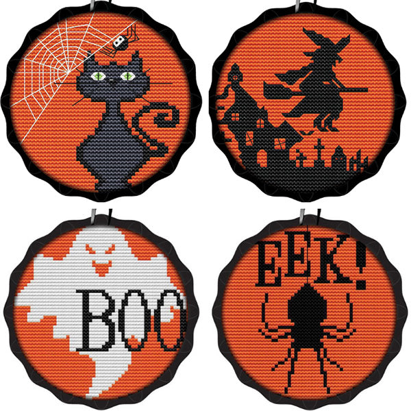 Halloween Themed Embroidery Kit with Patterns and Instructions