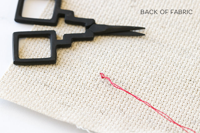 How to use the loop method to start cross stitch or embroidery without a knot