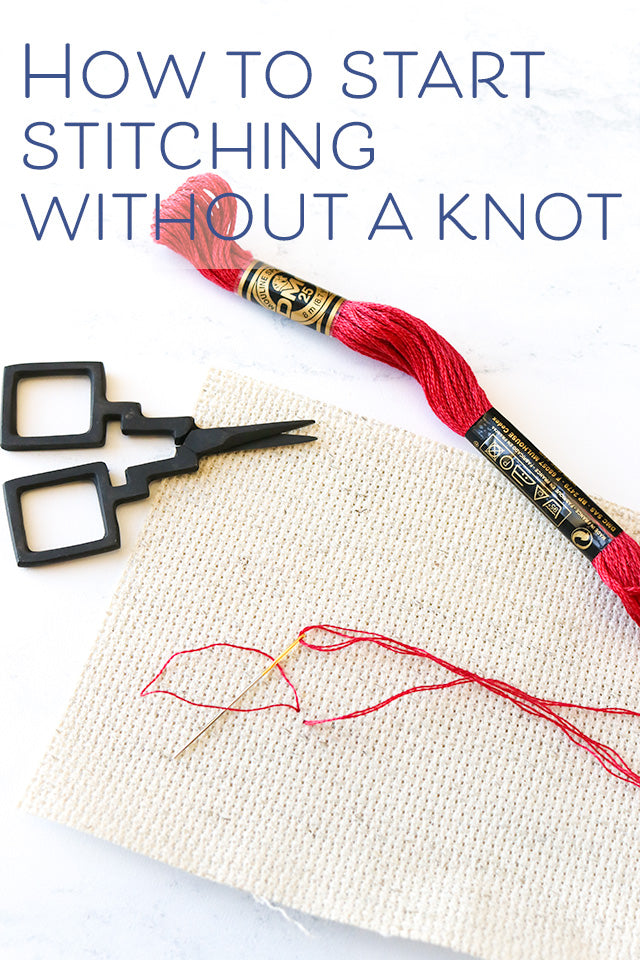 How to use the loop method to start cross stitch or embroidery without a knot