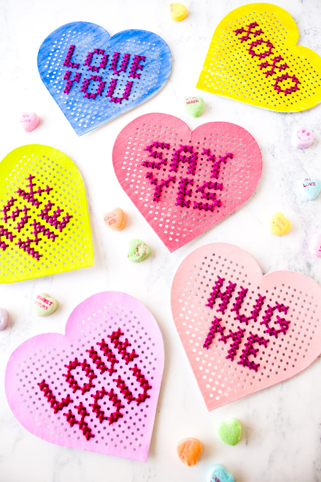 Conversation Hearts for Valentine's Day Fabric