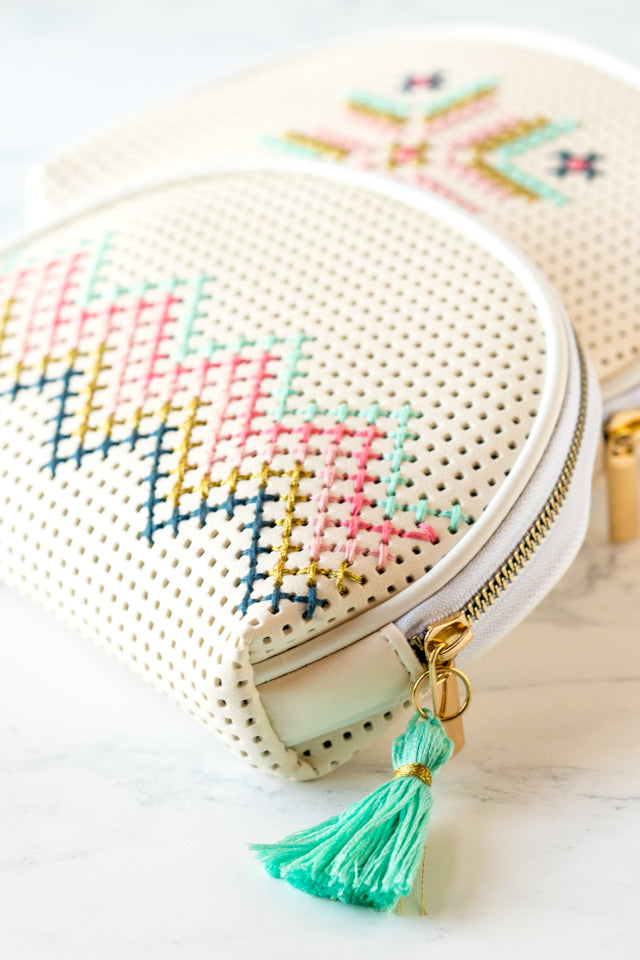 How to cross stitch a ready-made Target bag - Stitched Modern