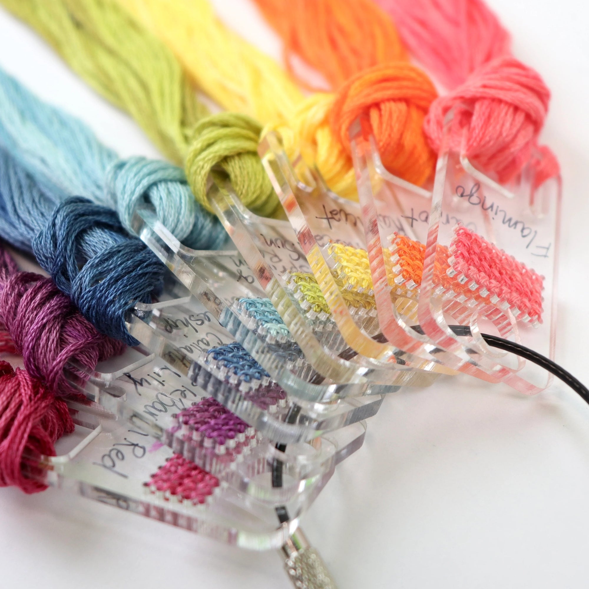 Acrylic Embroidery Floss Drops Clear Embroidery Thread - Temu