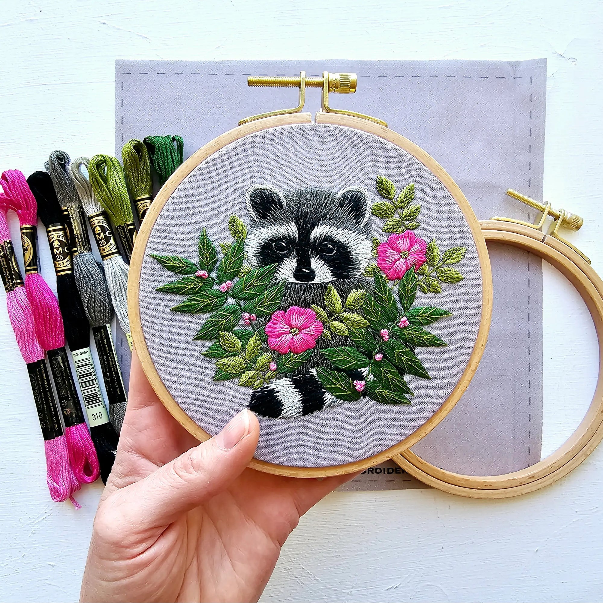 Smiling Sloth Hand Embroidery Kit - Stitched Modern