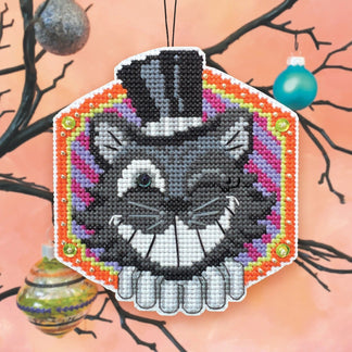 Vamp-purr Halloween Cross Stitch Ornament Kit