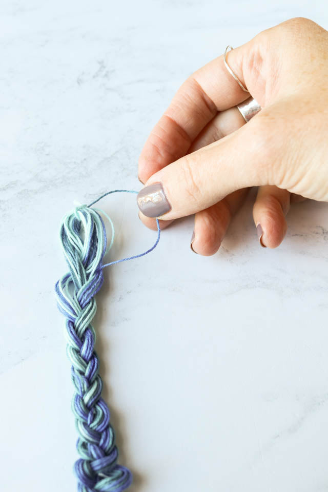 How to braid sashiko thread to keep it from tangling