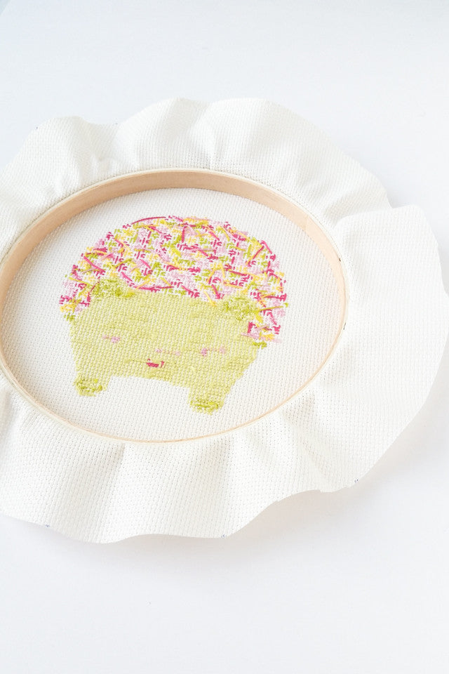 How to frame cross stitch in an embroidery hoop 