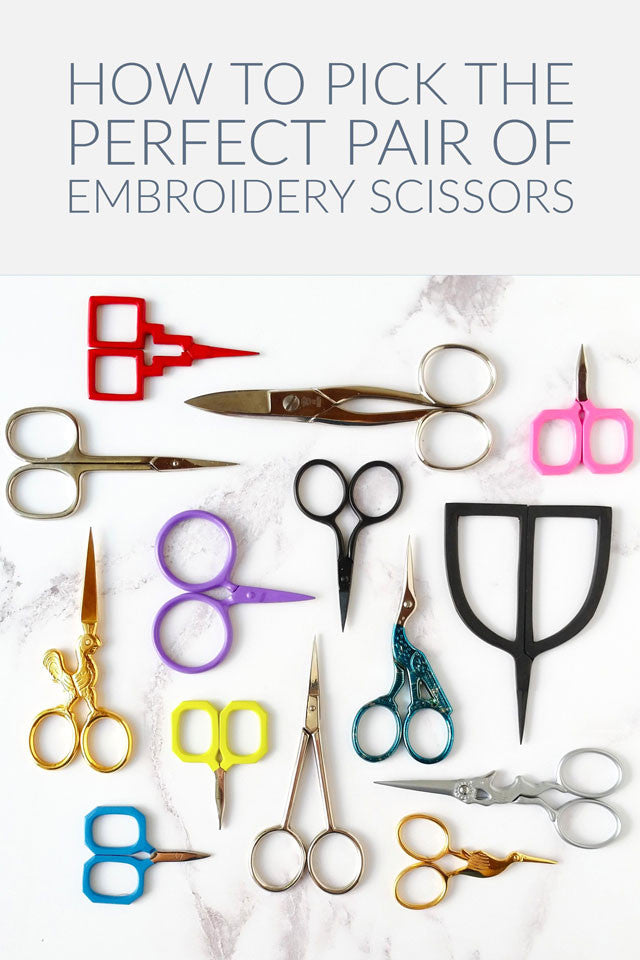 Choosing embroidery and fabric scissors 