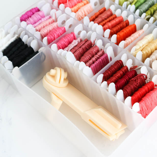 How to label floss bobbins  Embroidery floss storage, Dmc embroidery  floss, Cross stitch floss