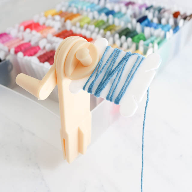 How to use an embroidery floss bobbin winder