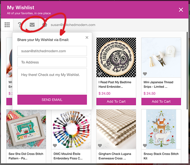 Keep track of all your favorites with our new wishlists! - Stitched Modern