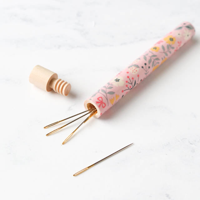 Make pretty needle storage tubes using washi tape