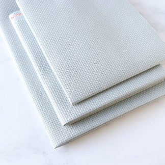 Gingham Check Lugana Evenweave Cross Stitch Fabric - Gray - Stitched Modern