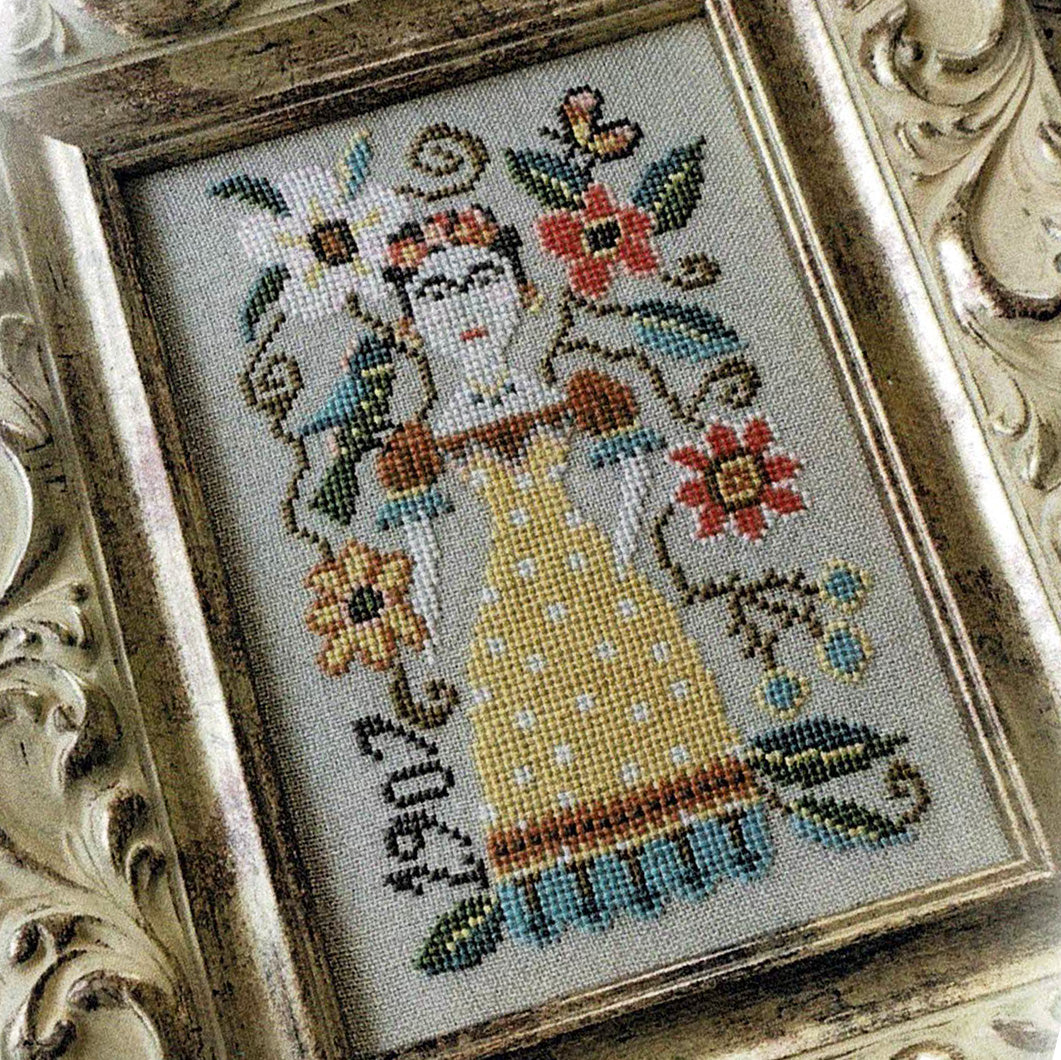 Frida Kahlo Cross Stitch Pattern - Viva la Vida - Stitched Modern