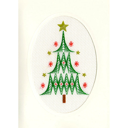 Mini Matchbox Cross Stitch Kit - Christmas Tree - Stitched Modern