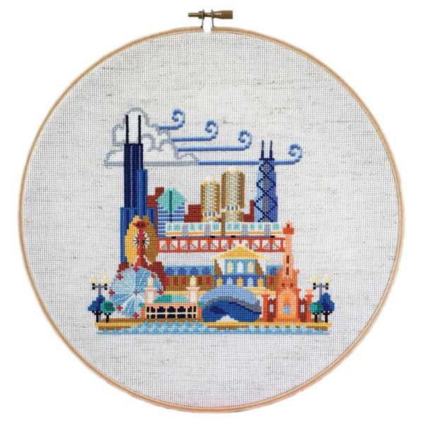 Washi Embroidery Hoop & Cross-stitch Pattern