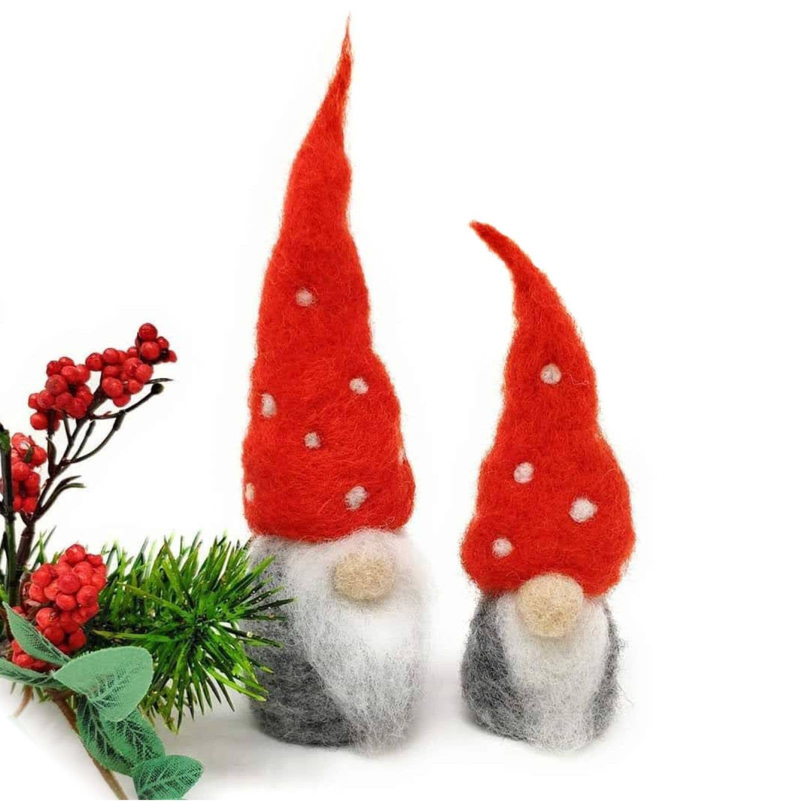 Christmas Crafts, Christmas Gnomes Ornament Kit, Felt Kit, DIY Ornament Kit, Co