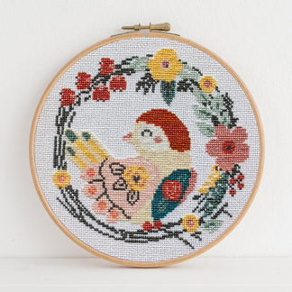 Scandi Hoops Mini Ornaments Cross Stitch Pattern