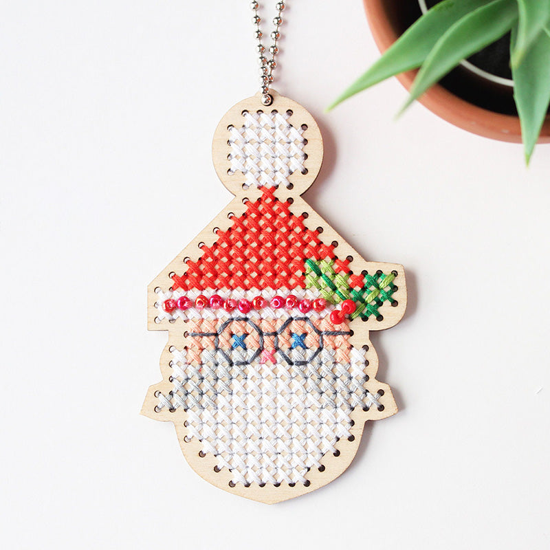 Ugly Menorah Sweater DIY Cross Stitch Ornament Kit