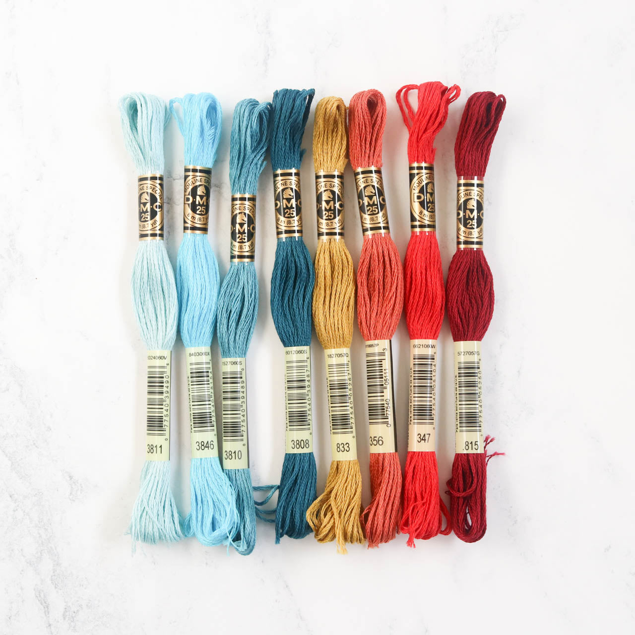 DMC Embroidery Floss Color Palette - Rainbow Bright - Stitched Modern