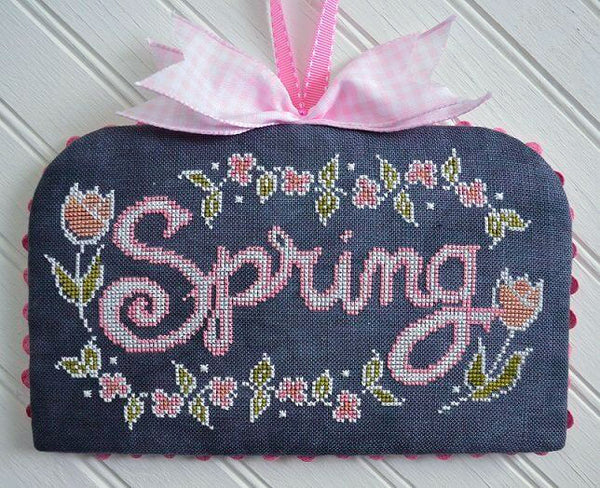 Chalkboard Cross Stitch Pattern - Tulip House - Stitched Modern