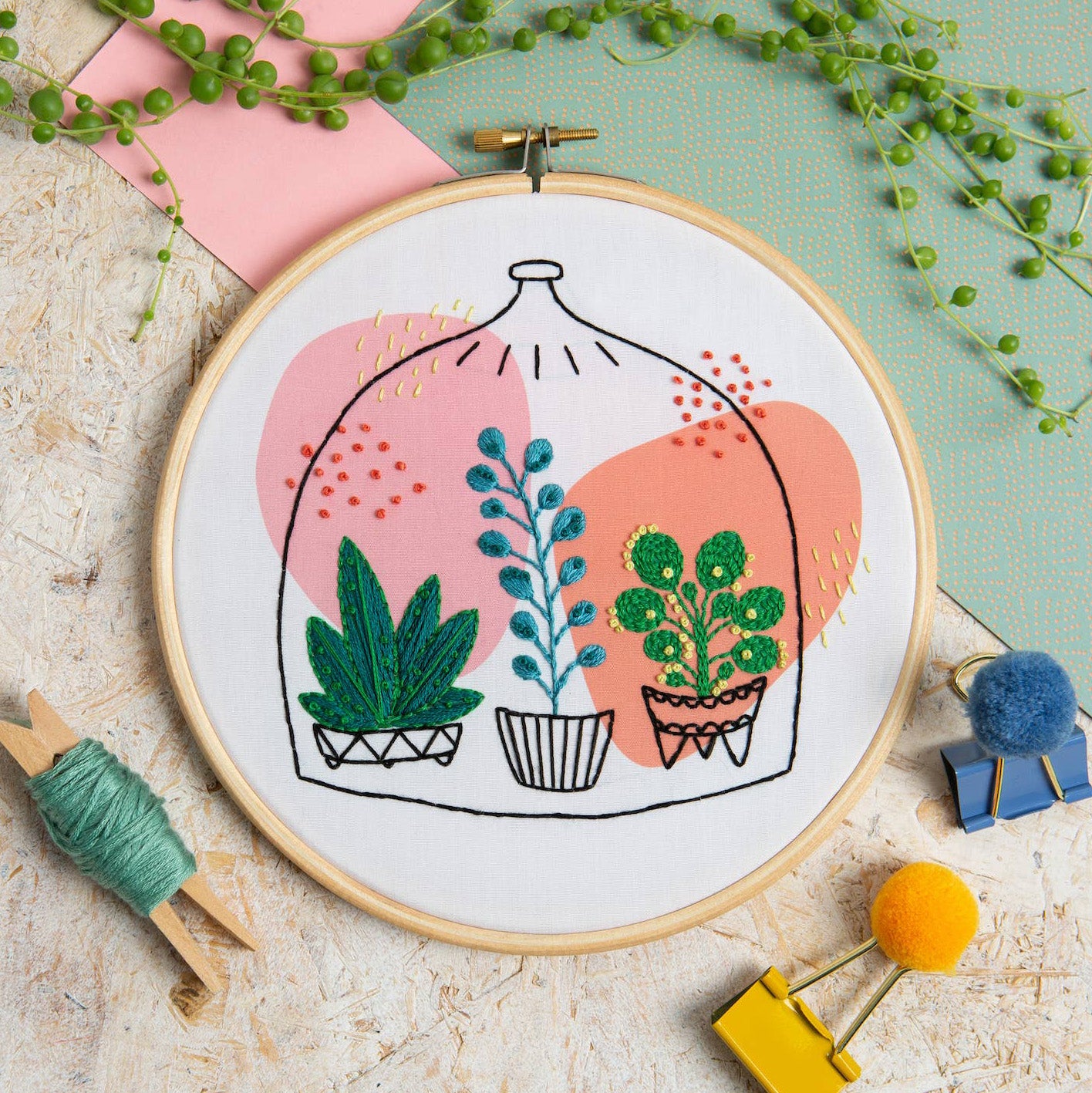 night garden embroidery kit – cozyblue