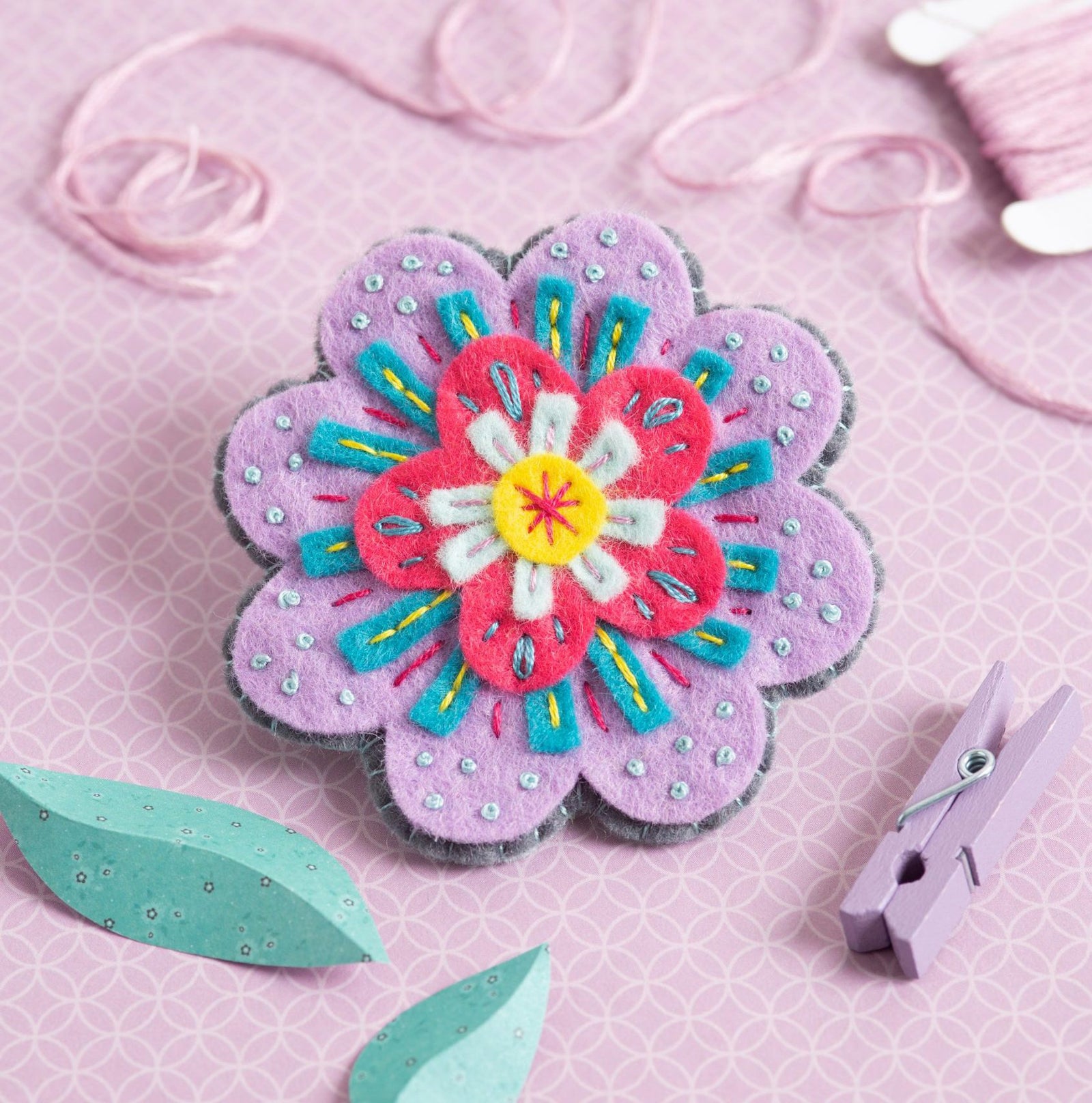 Pilea Brooch Felt Craft Kit Brooch Craft Kit Craft Kit for Beginners  Houseplant Craft Kit Money Plant Craft Kit Easy Craft Kit 