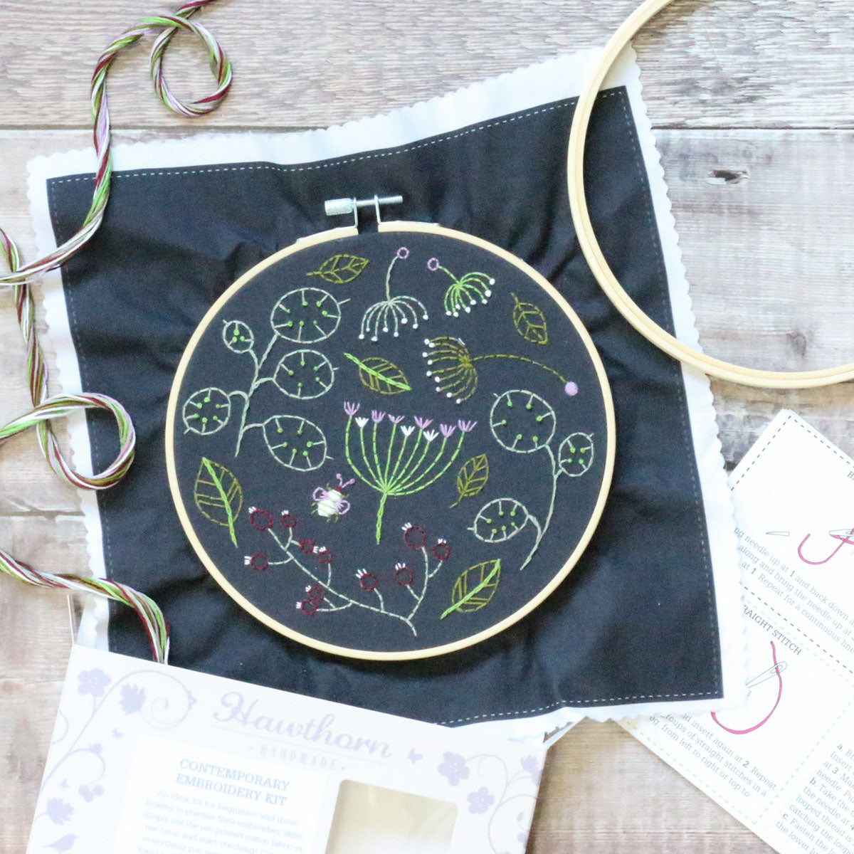 Beginner Hand Embroidery Kit - Wildwood in Rust - And Other