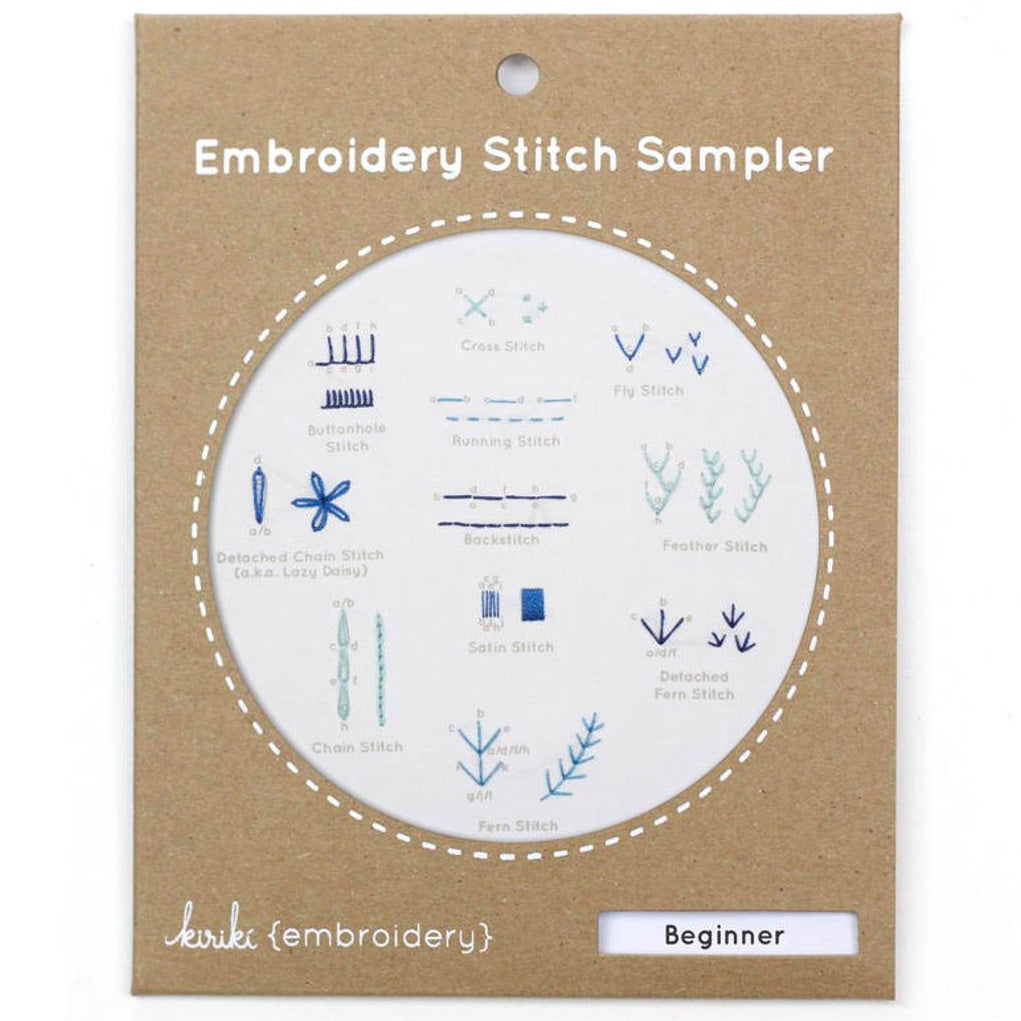 Garden Party Embroidery Lessons Sampler Kit - Stitched Modern