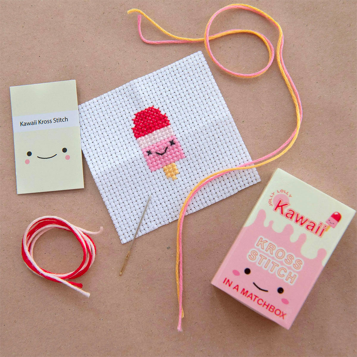 Kawaii Mouse King Mini Cross Stitch Kit In A Matchbox