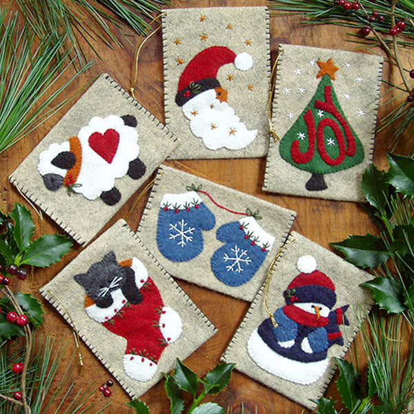 Gift Card Holder Wool Felt Appliqué Kit - Stitched Modern