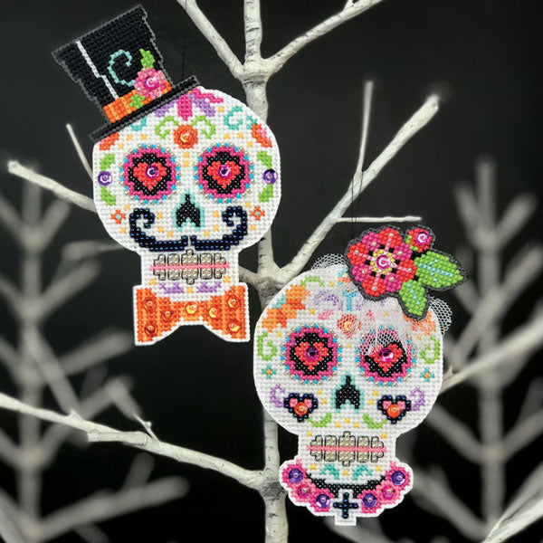 sugar skull cross stitch graph