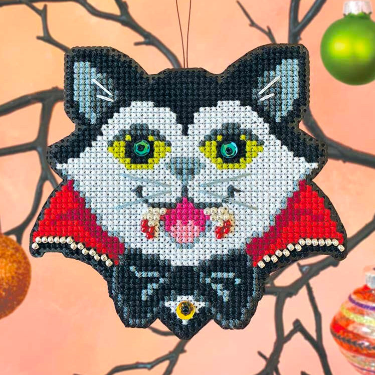 Halloween Cat cross stitch kit