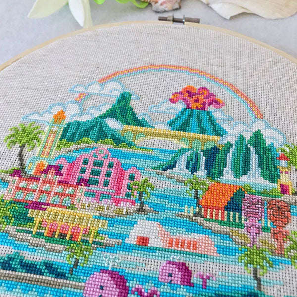 Pretty Little Hawaii Cross Stitch Pattern - Stitched Modern