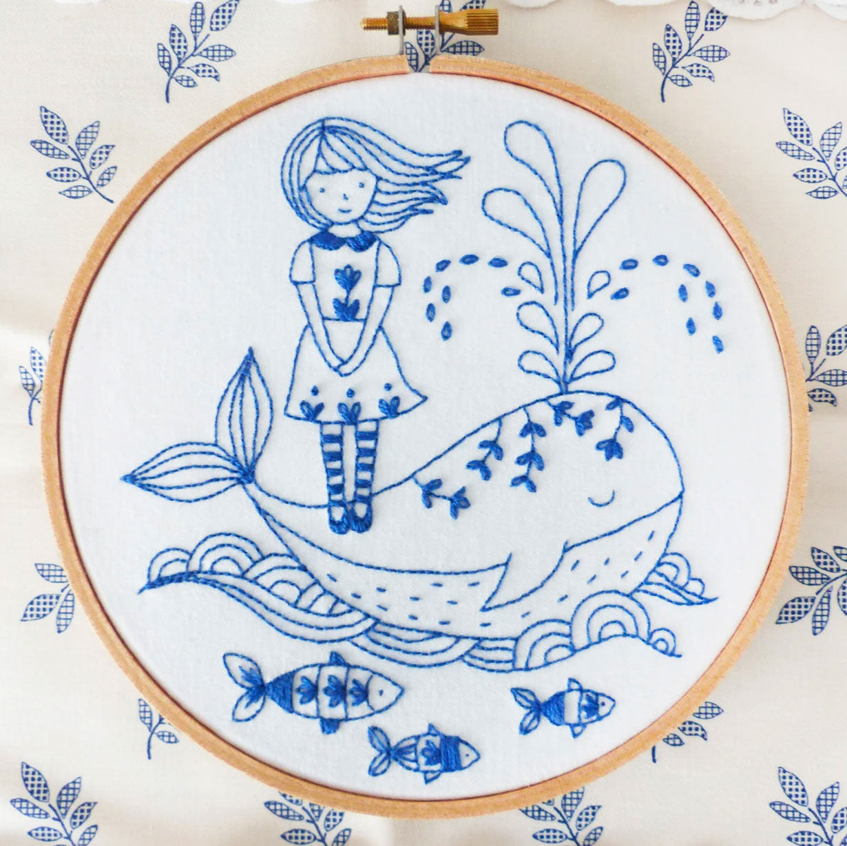 Dreamy Lady Hand Embroidery Kit - Stitched Modern